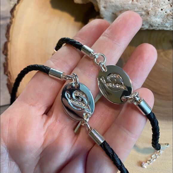 Initial D CZ Necklace bracelet set - Picture 4 of 4